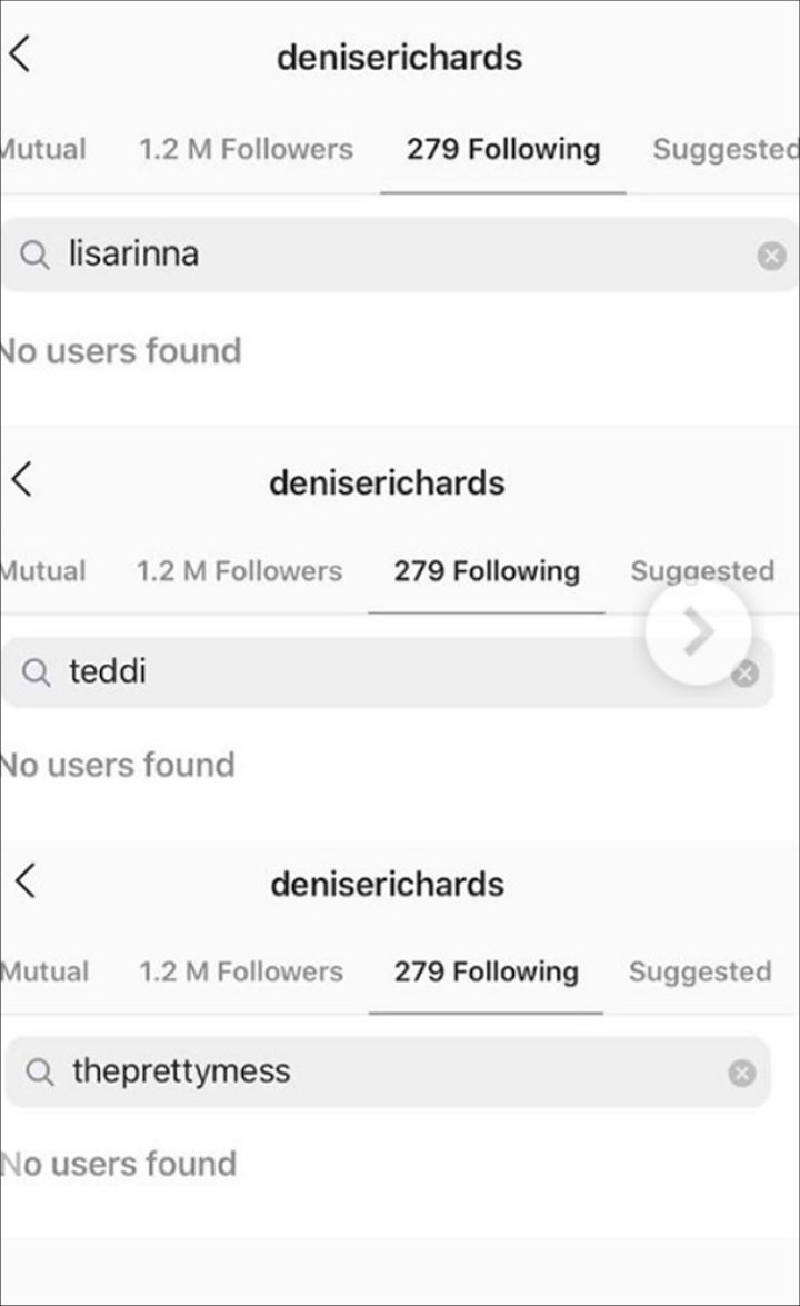 Denise Richards unfollowed most of 'RHOBH' cast members