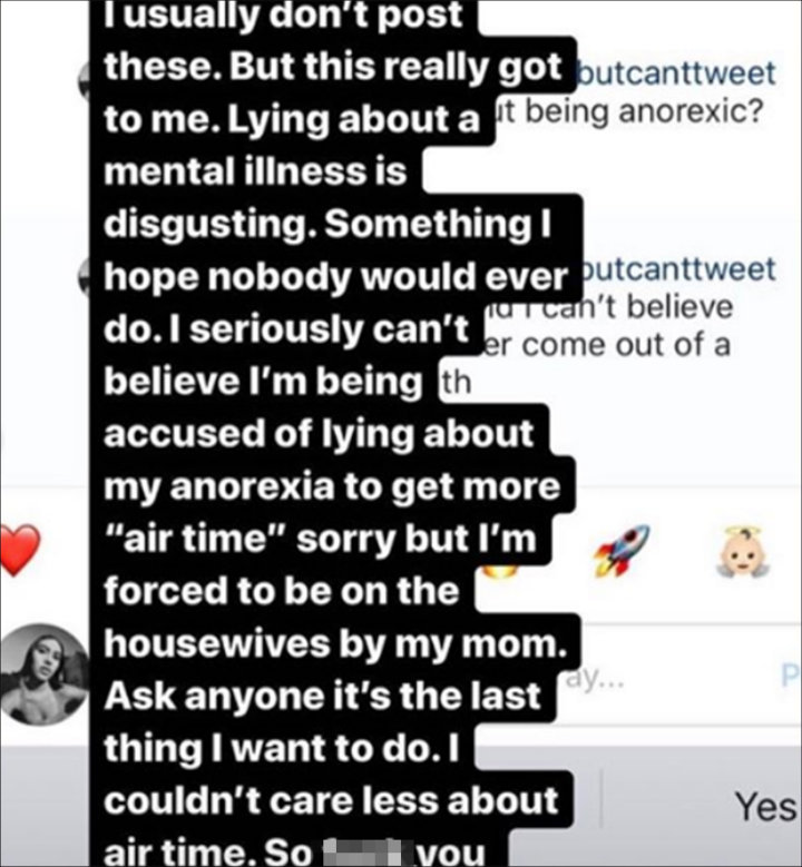 Amelia Hamlin clapped back at a hater
