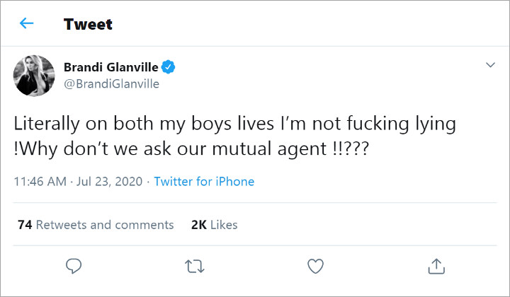 Brandi Glanville insisted she's not lying about Denise Richards hookup claims