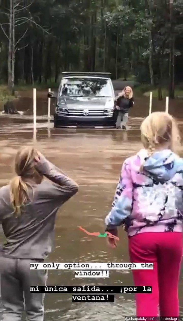Elsa Pataky's Floodwater Escape