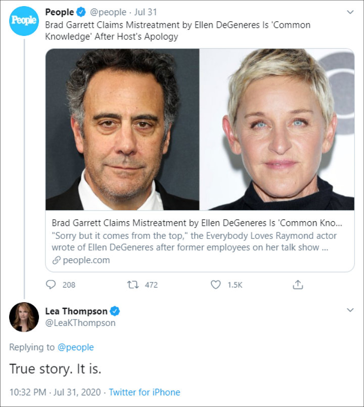 Lea Thompson Claims Ellen Degeneres Rudeness Is True Story Host Is Pissed By New Allegations