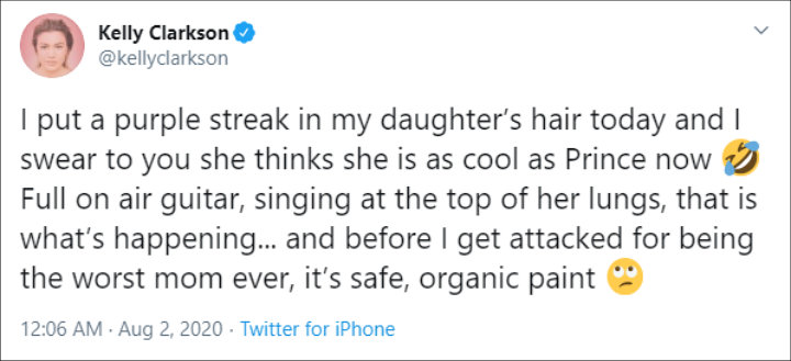 Kelly Clarkson's Twitter Post