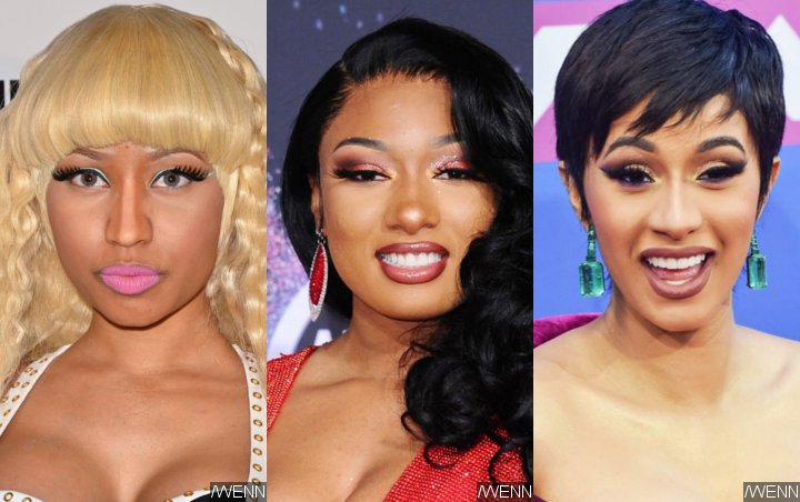 Nicki Minaj Megan Thee Stallion Team Up For A Cardi B Diss Track Press Remix Youtube
