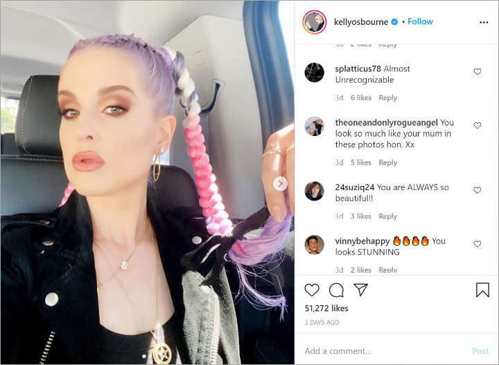 Kelly Osbourne's Instagram Post