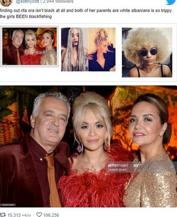 Rita Ora went viral on Twitter because of her parents
