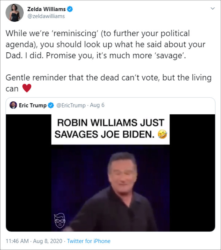 Zelda Williams' Twitter Post