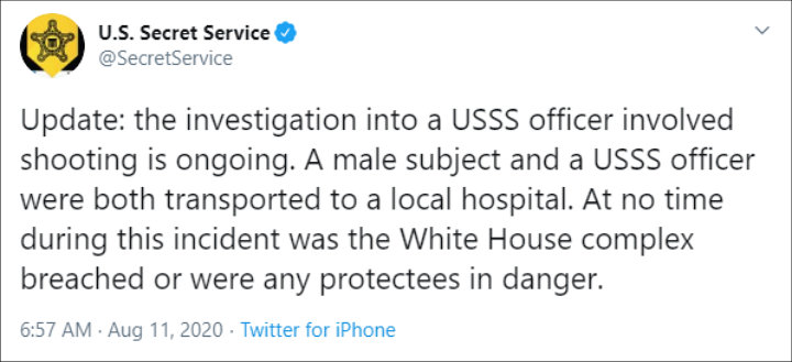The Secret Service detailed the shooting incident