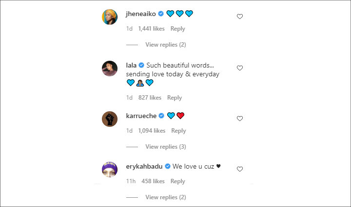 Comments on Lauren London's Post