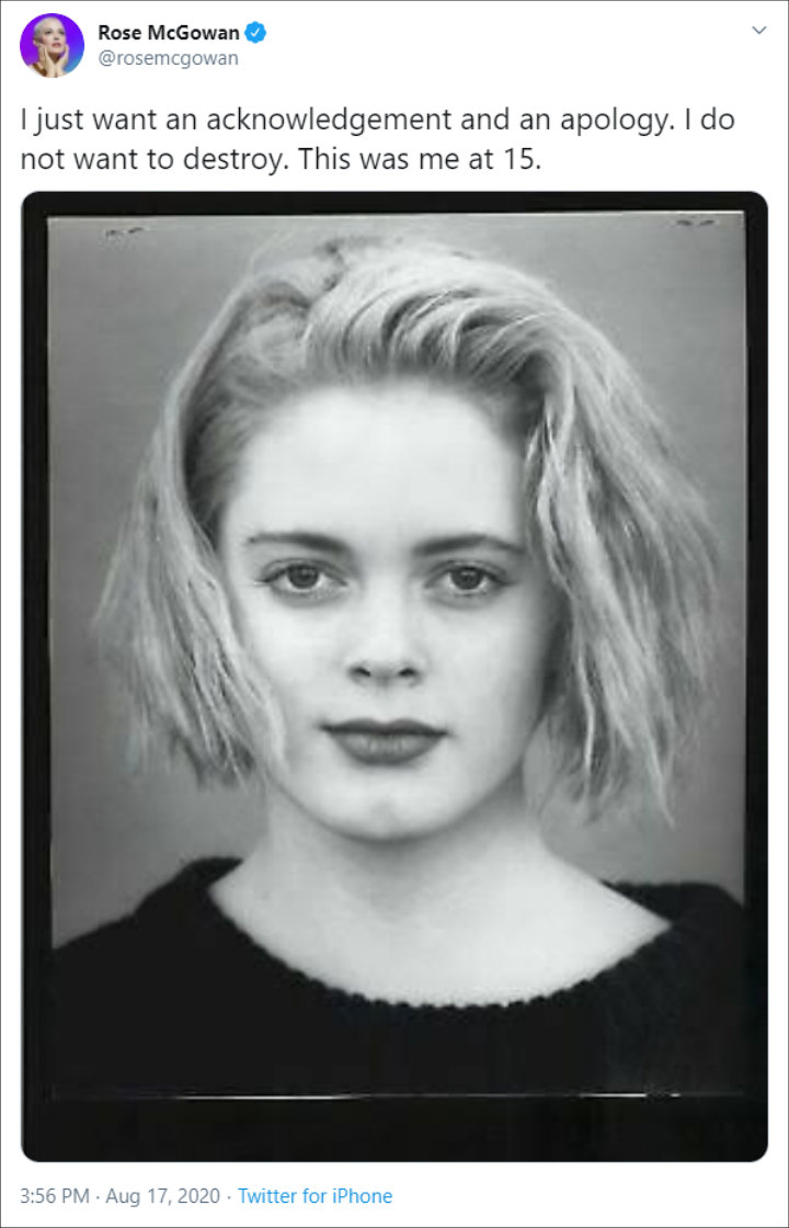 Rose McGowan's Tweet