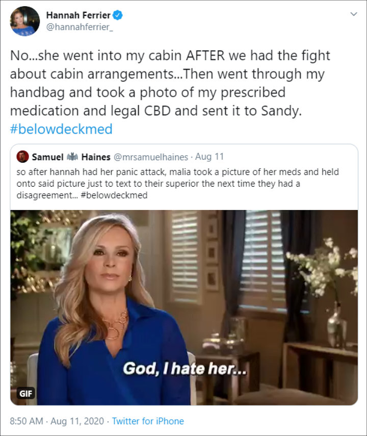 Hannah Ferrier's Tweet