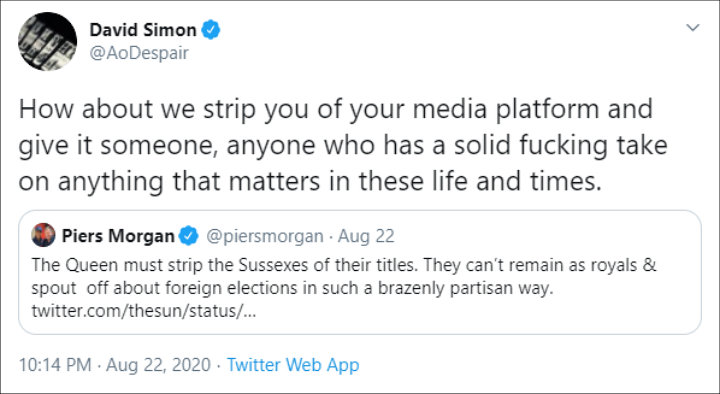 David Simon Defends Meghan Markle