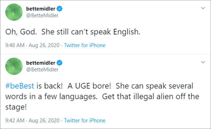 Bette Midler's Tweet