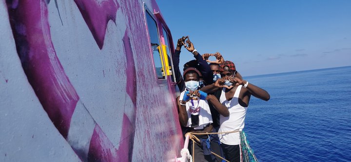 Louise Michel boat rescues refugees at sea