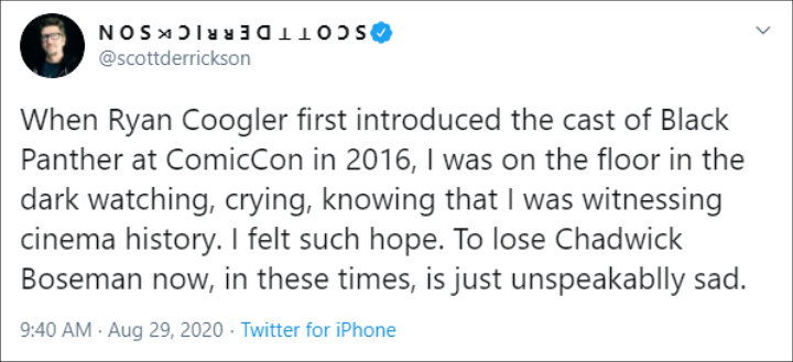 Scott Derrickson Paid Tribute to Chadwick Boseman