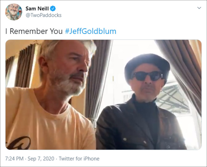 Sam Neill's Tweet