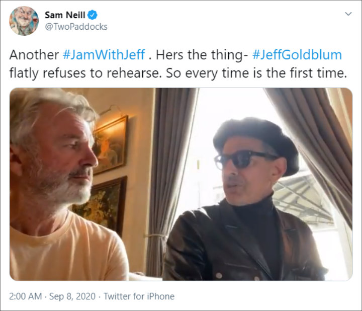 Sam Neill's Tweet
