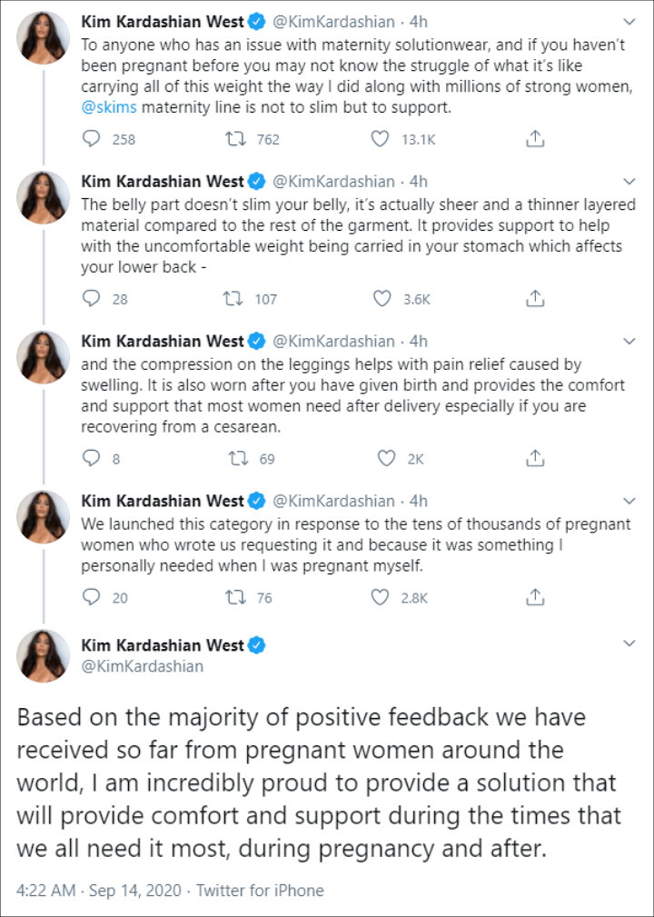 Kim Kardashian clapped back at critics slamming her SKIMS collection