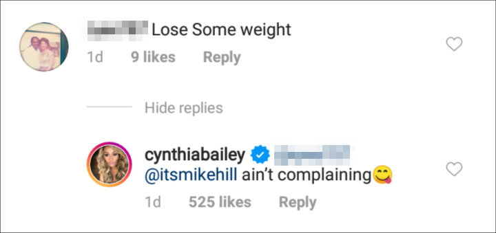 Cynthia Bailey's IG Post
