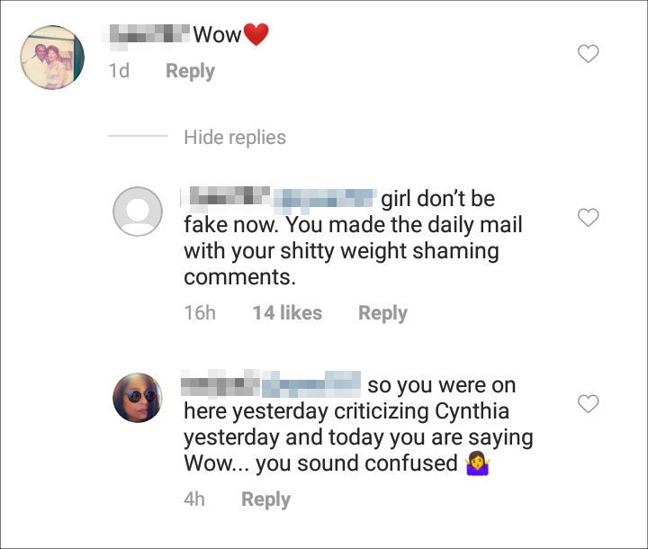 Cynthia Bailey's IG Post