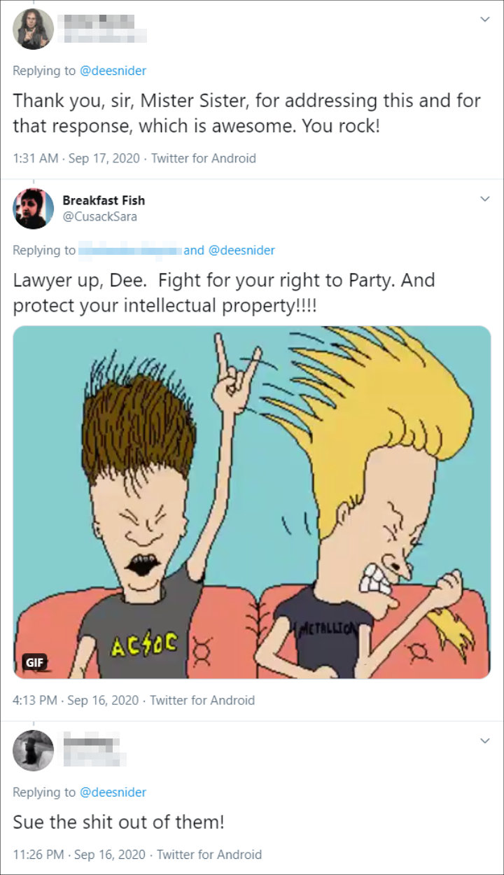 Dee Snider's Tweet