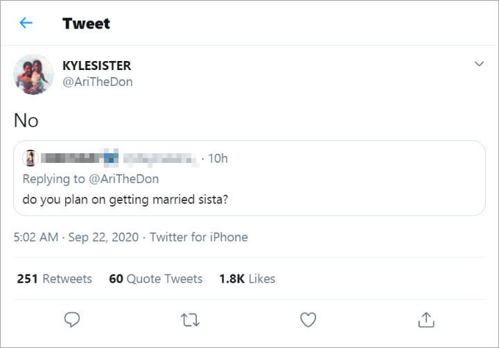 Ari Fletcher's Reply to a Fan's Question