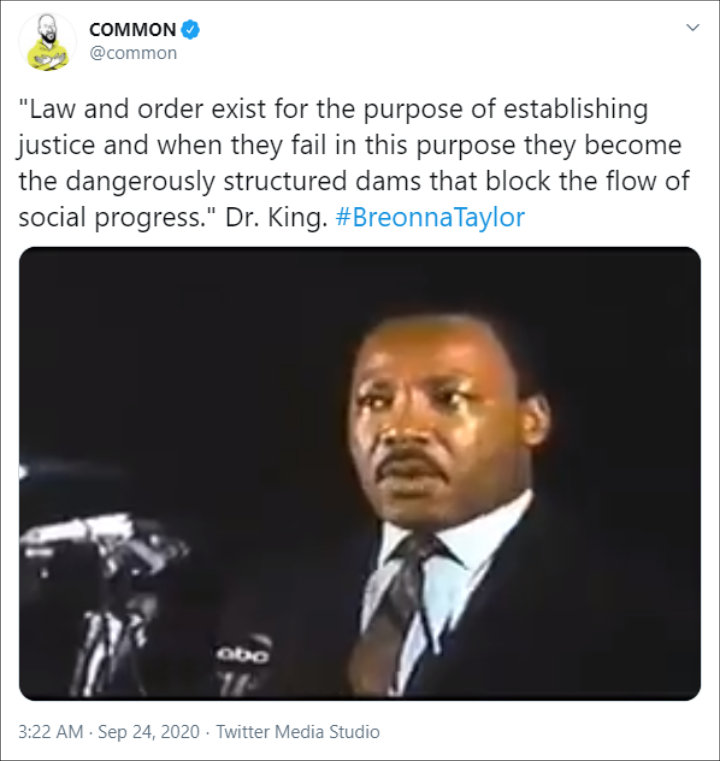 Common's Tweet