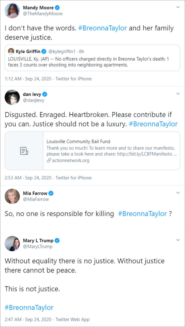 Stars' Tweet About Breonna Taylor 02