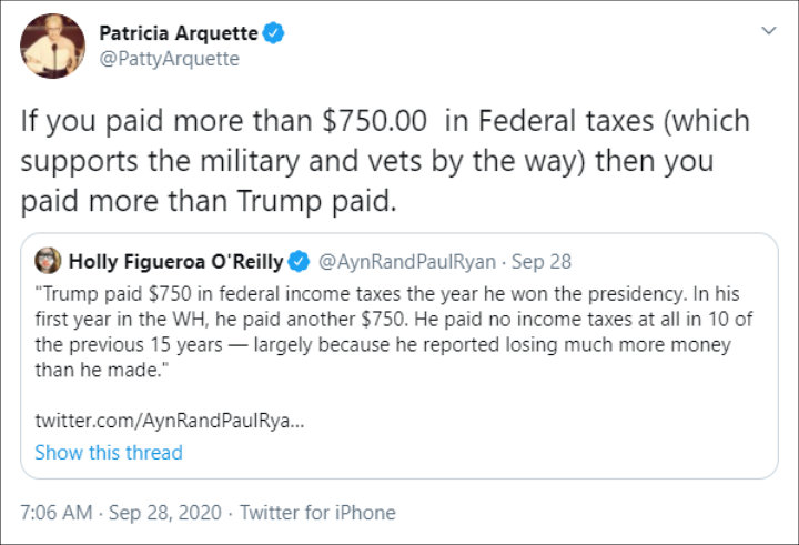 Patricia Arquette's Twitter Post