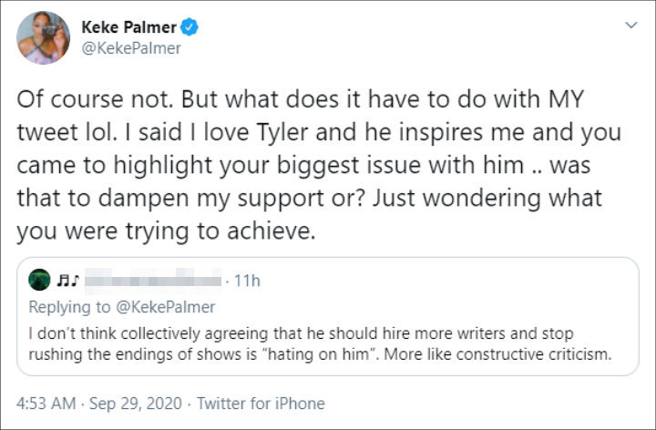 She hit back at critics