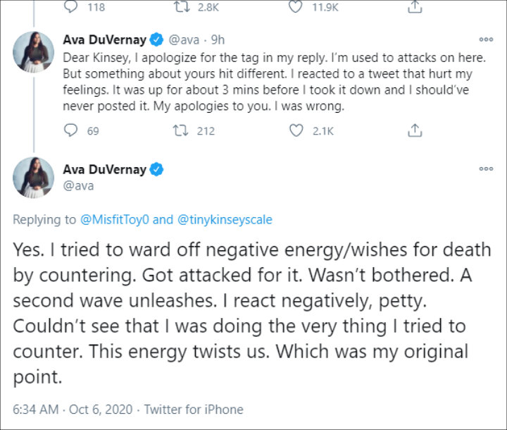 Ava Duvernay's Tweets