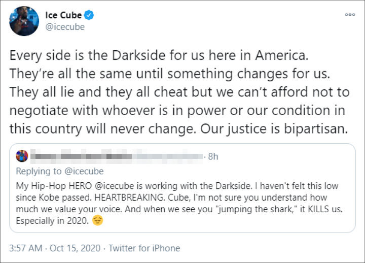 Ice Cube's Tweet