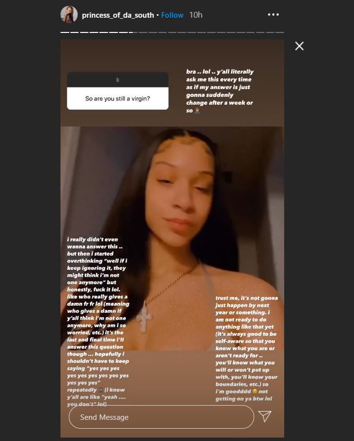 Deyjah Harris's Instagram Story