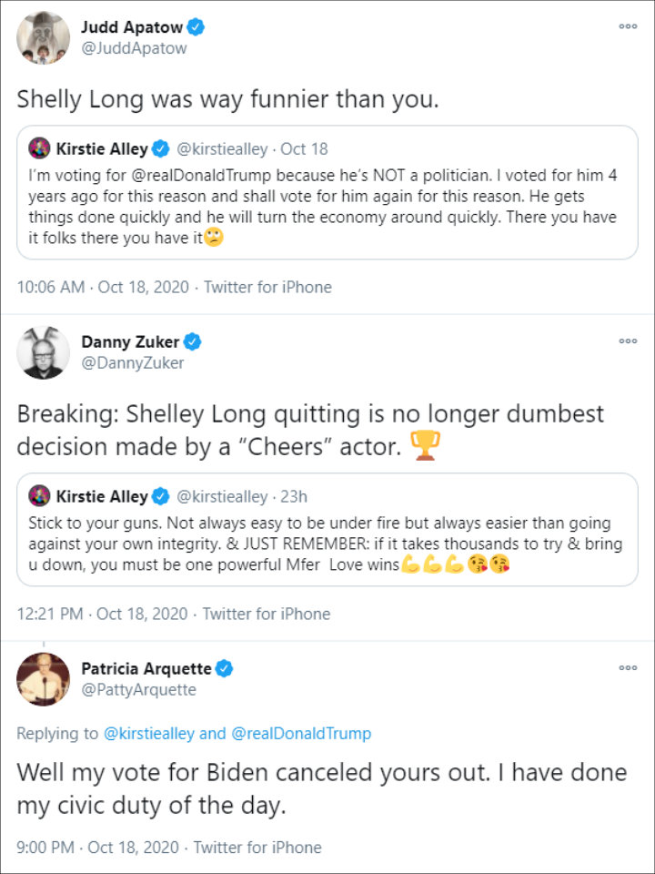 Kirstie Alley's Tweet