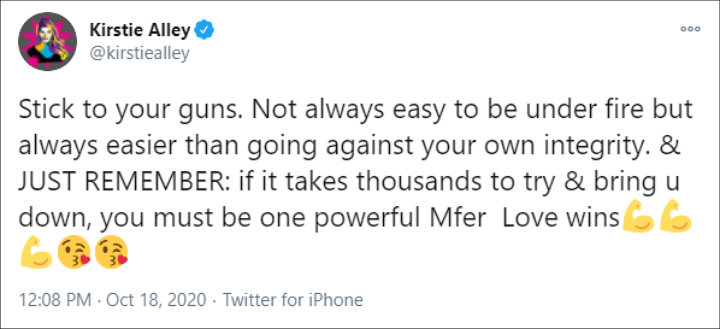 Kirstie Alley's Tweet