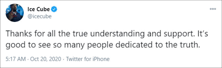 Ice Cube's Tweet