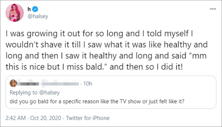 Halsey's Tweet