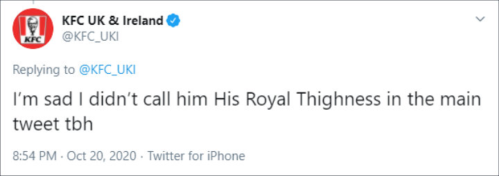 KFC's Tweet