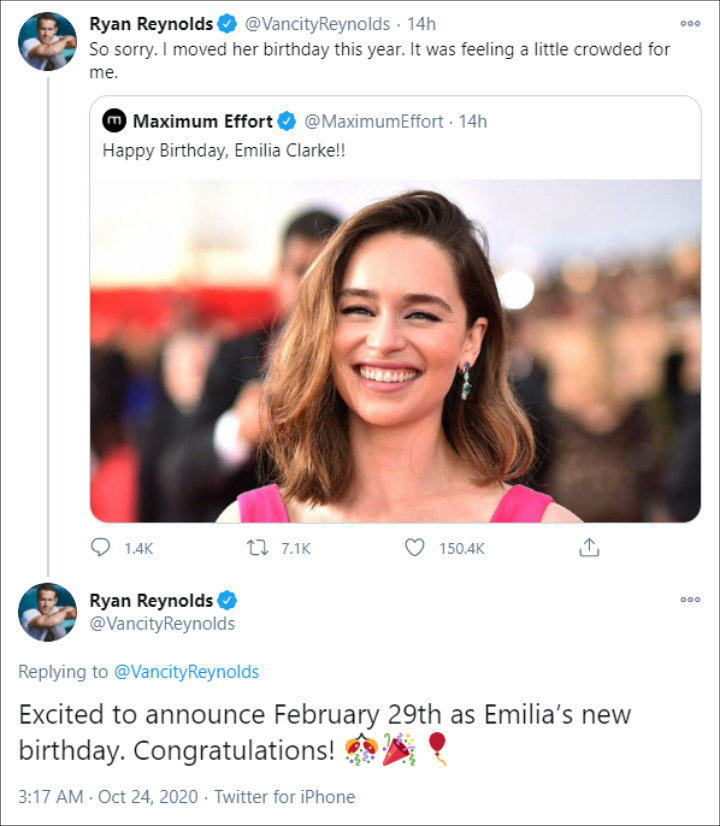 Ryan Reynolds' Tweets