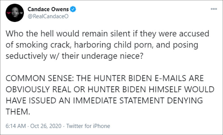 Candace Owens' Tweet