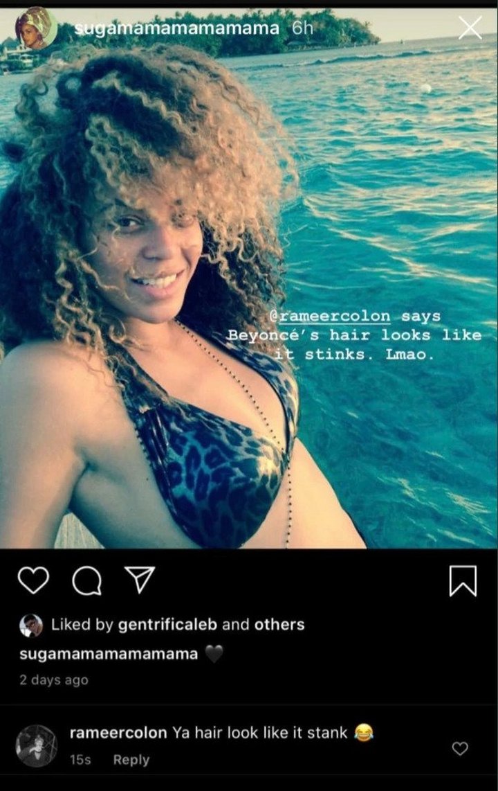 Rameer Colon made shady comment about Beyonce's hair