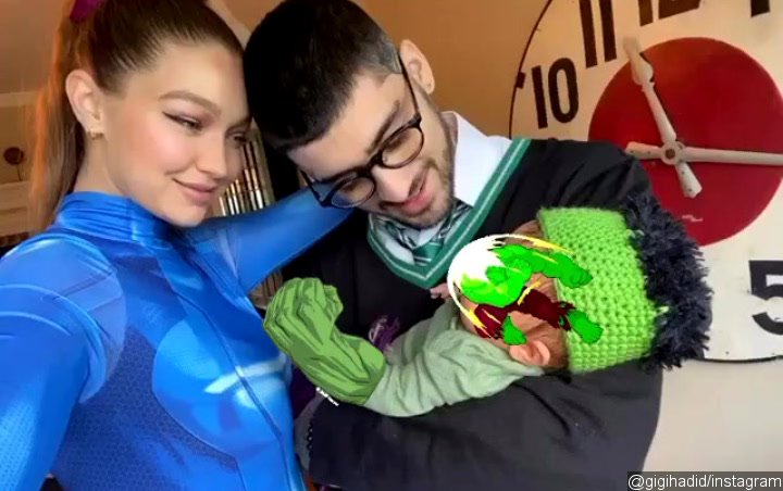 Gigi Hadid Transforms Newborn Daughter Into Incredible Hulk for Family Halloween Photo
