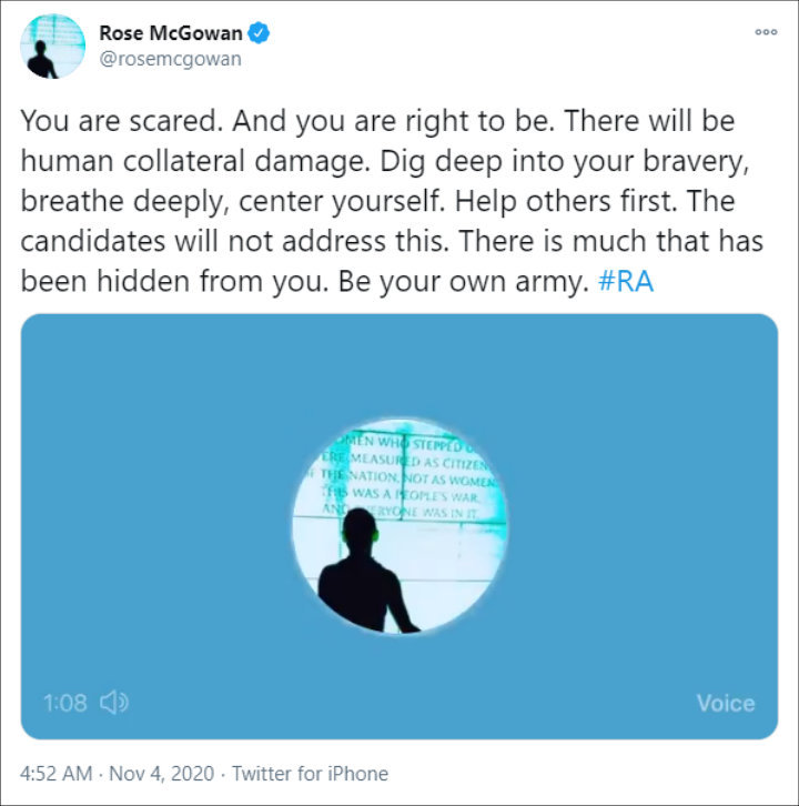 Rose McGowan's Tweet
