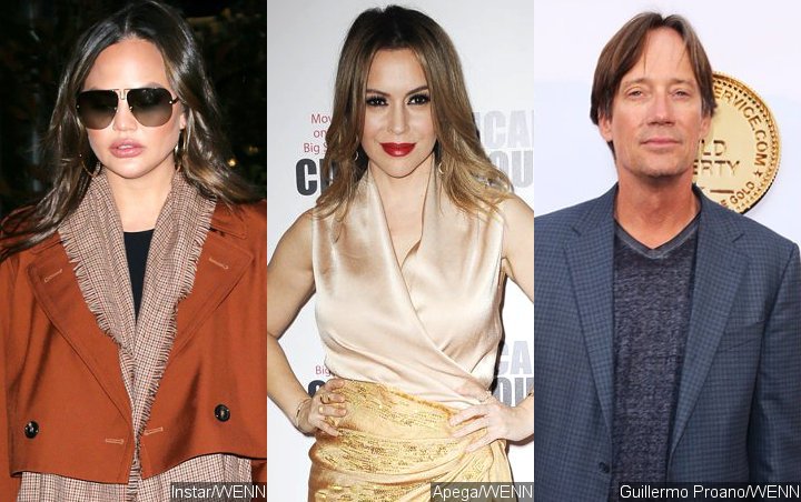 Chrissy Teigen and Alyssa Milano Clown Kevin Sorbo for Questioning Lack of Biden Pep Rally