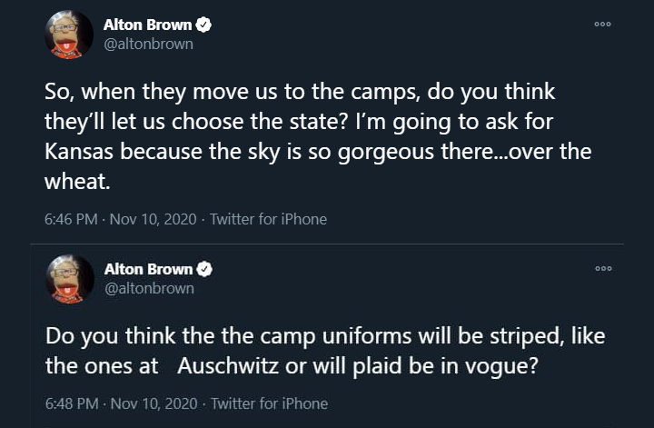 Alton Brown's Tweet