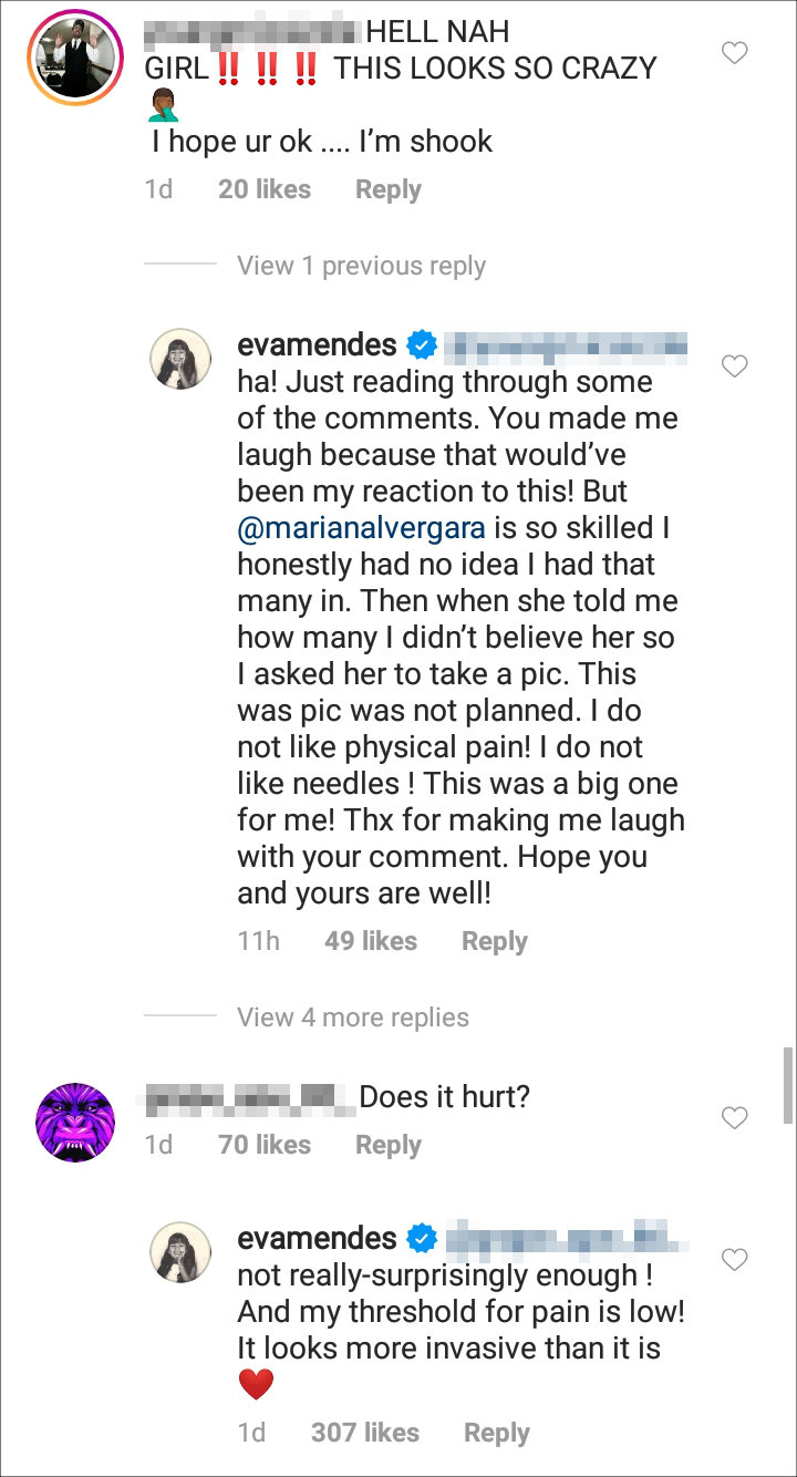 Eva Mendes' IG Comment