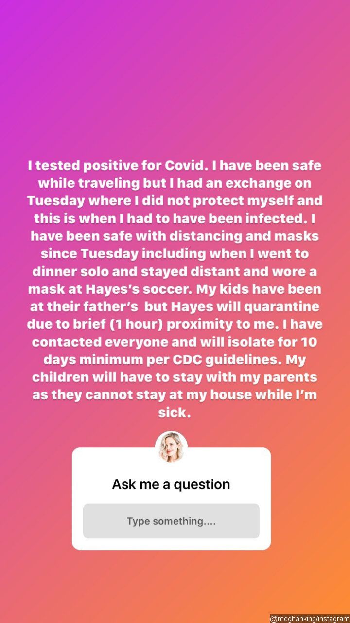 Meghan King Edmonds revealed her COVID-19 diagnosis