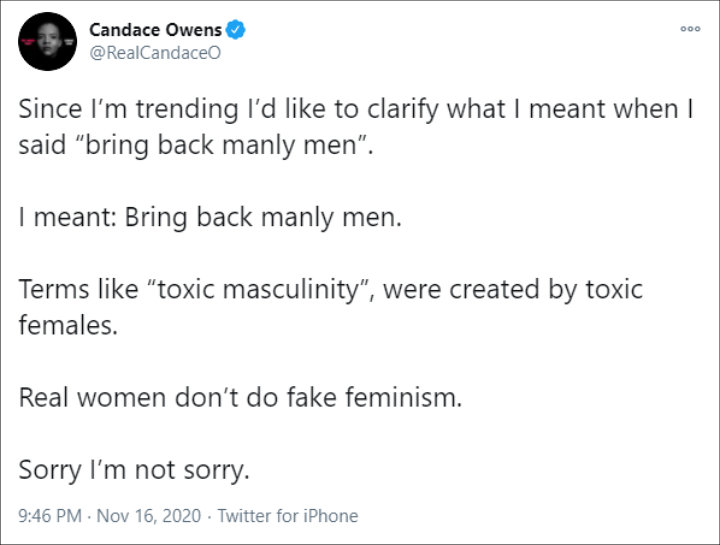 Candace Owens' Tweet