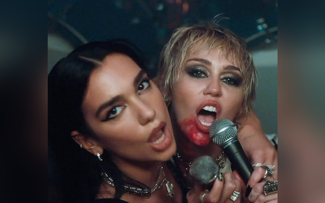 Miley Cyrus Sends Foul-Mouthed Message to Her Exes in Steamy Music Video With Dua Lipa