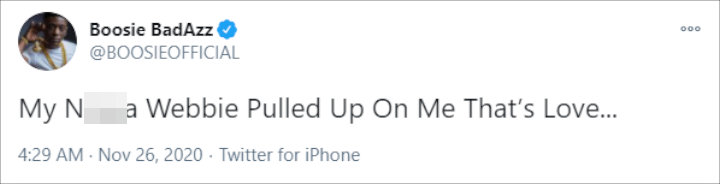 Boosie Badazz's Tweet