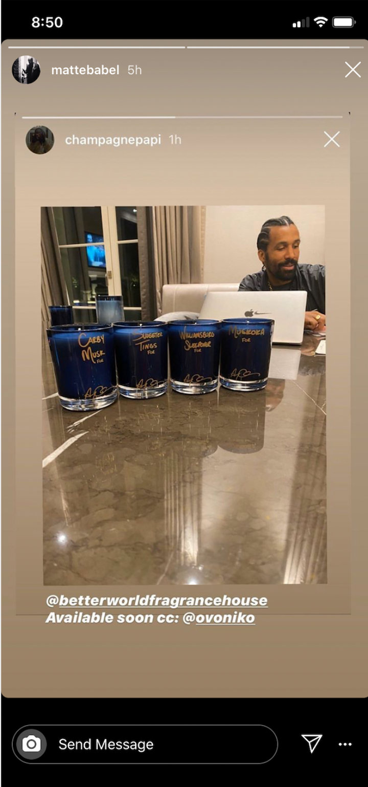 Drake Selling 80 Candle That Smells Like Him